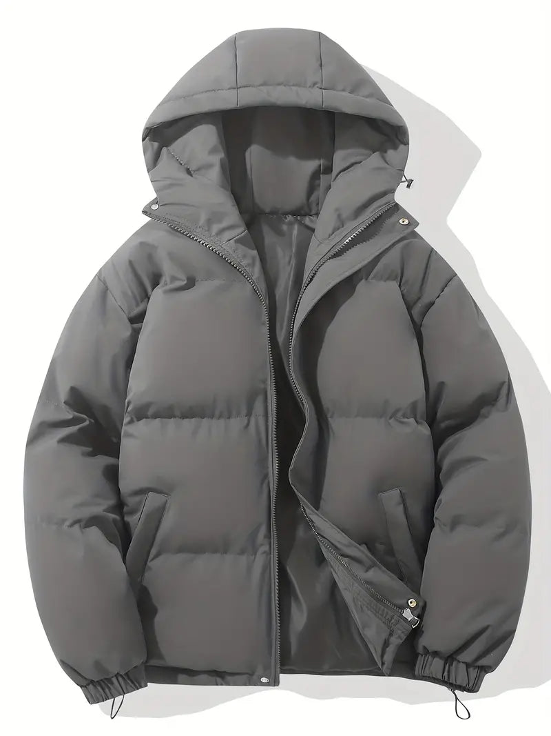 Warme Winterjacke mit Kapuze für kalte Tage, ideal für Herbst- und Winterausflüge.