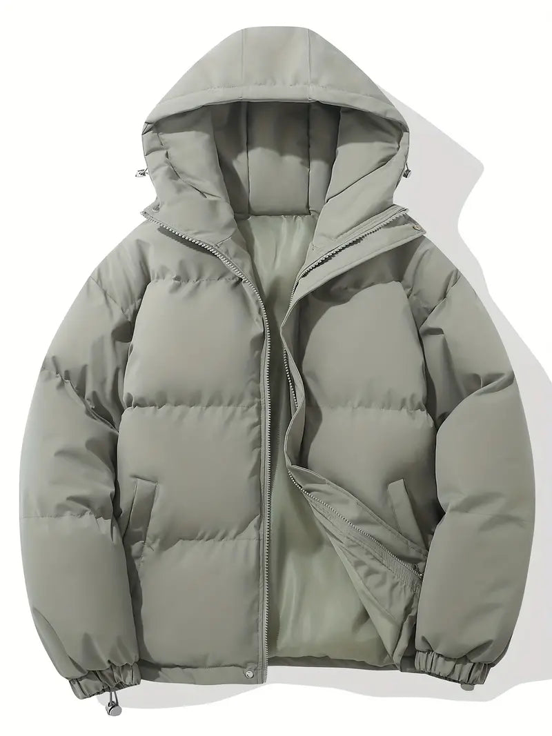 Warme Winterjacke mit Kapuze für kalte Tage, ideal für Herbst- und Winterausflüge.