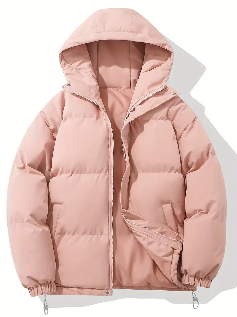 Warme Winterjacke mit Kapuze für kalte Tage, ideal für Herbst- und Winterausflüge.