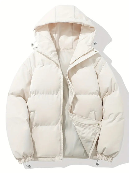 Warme Winterjacke mit Kapuze für kalte Tage, ideal für Herbst- und Winterausflüge.