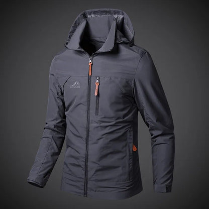 Wasserdichter Windbreaker für Männer, ideal für Herbst- und Wintertage, Outdoor-Jacke mit wind- und wasserdichter Funktion.