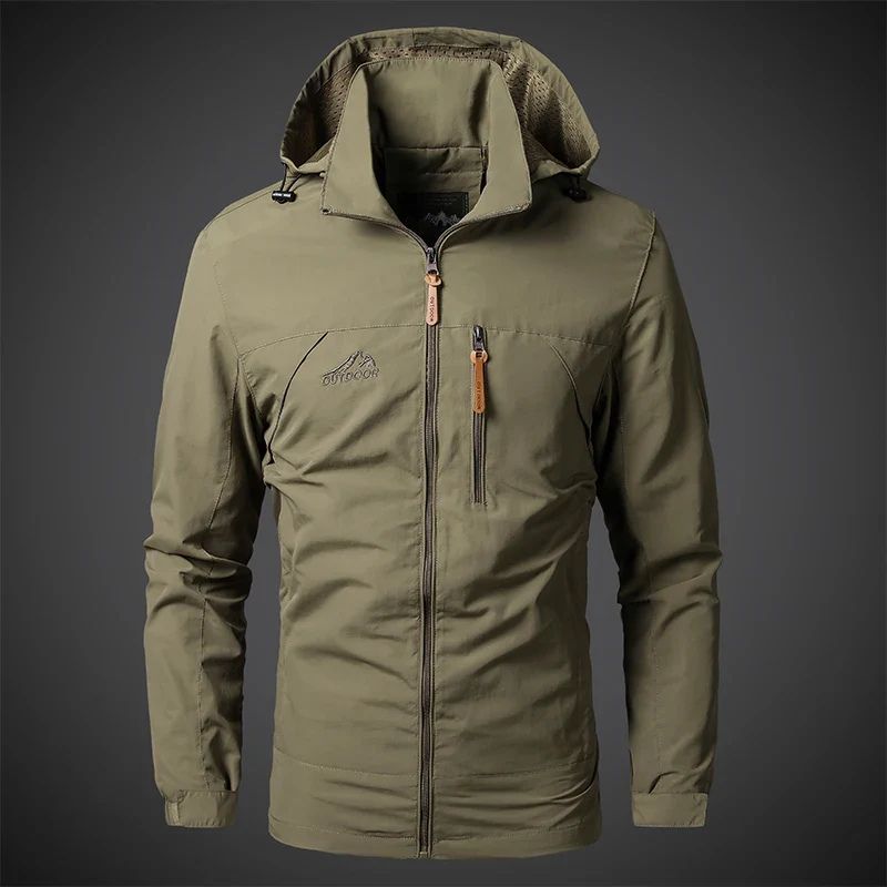 Wasserdichter Windbreaker für Männer, ideal für Herbst- und Wintertage, Outdoor-Jacke mit wind- und wasserdichter Funktion.