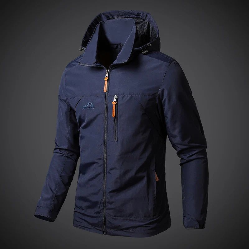 Wasserdichter Windbreaker für Männer, ideal für Herbst- und Wintertage, Outdoor-Jacke mit wind- und wasserdichter Funktion.