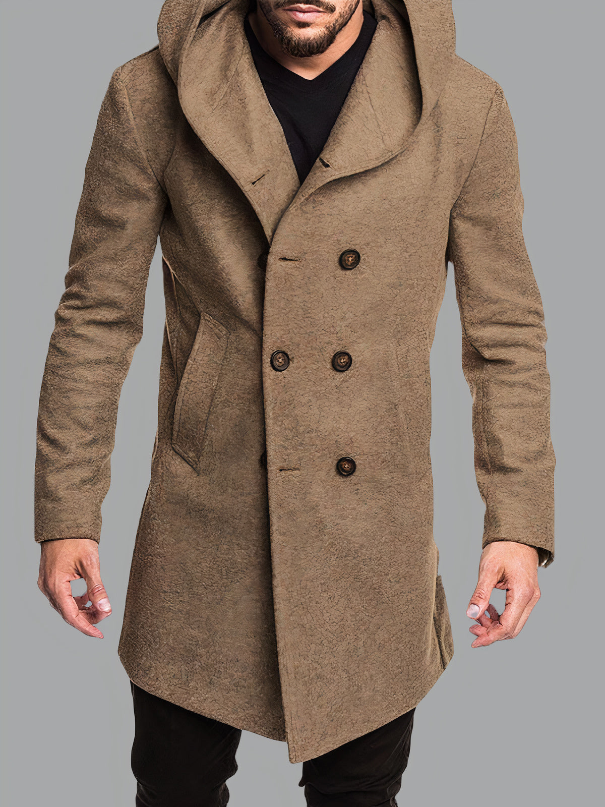 Winddichte Herren-Winterjacke für kalte Herbst- und Wintertage, mit Kapuze und atmungsaktivem Design für optimalen Komfort und Schutz.