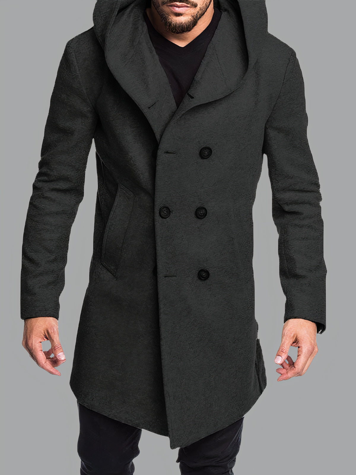 Winddichte Herren-Winterjacke für kalte Herbst- und Wintertage, mit Kapuze und atmungsaktivem Design für optimalen Komfort und Schutz.