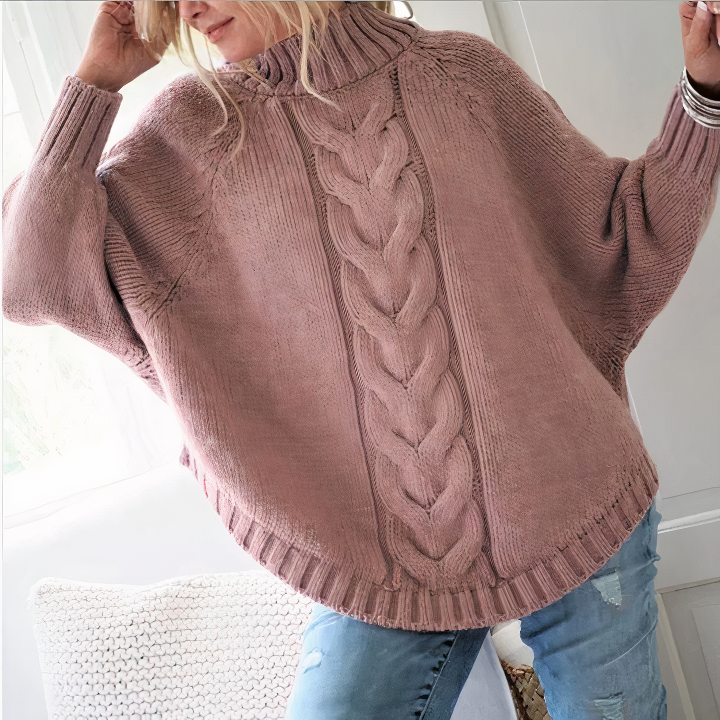 Strickpullover mit Fledermausärmeln - Ariah