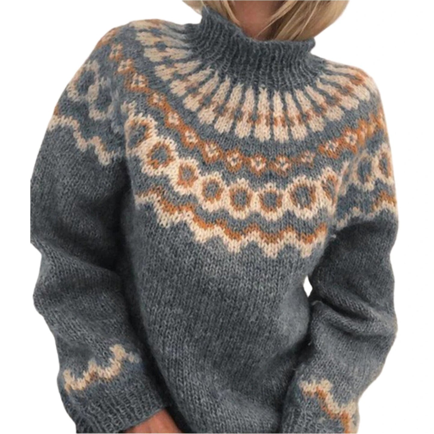 Rollkragenstrickpullover für Damen - Athena