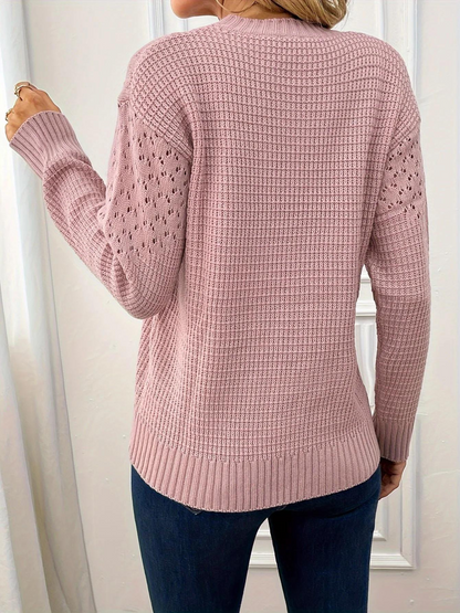 Eleganter Hohlsaum-Pullover - Audrey