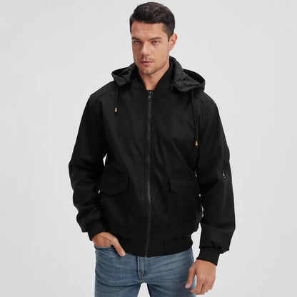 Lederjacke mit Kapuze - Easton