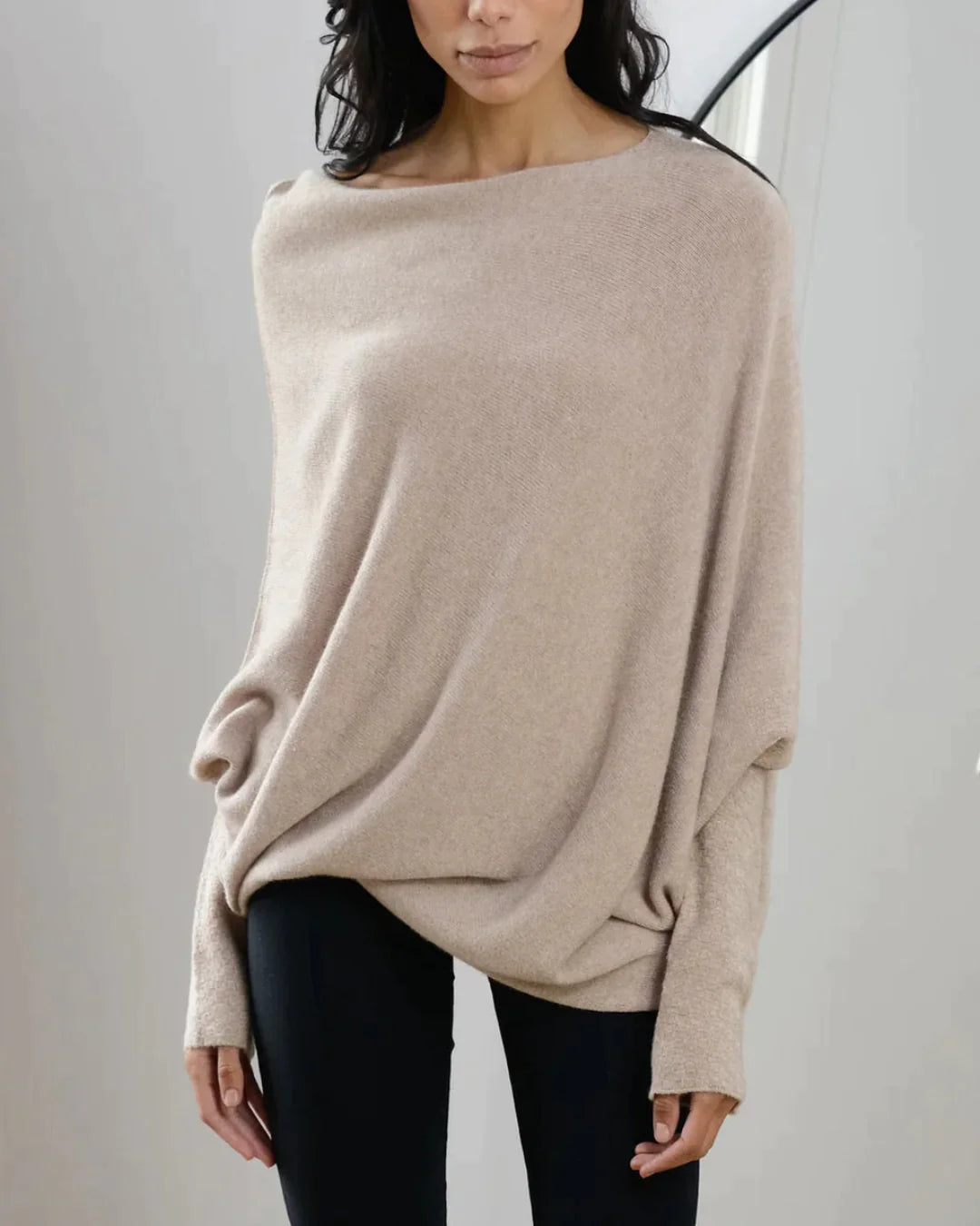 Assymetrisch drapierter Pullover - Karen