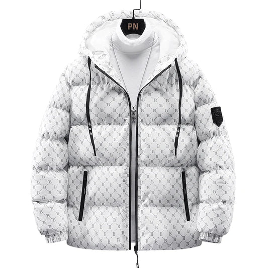 Baumwolljacke mit Allover-Briefdruck - Robert