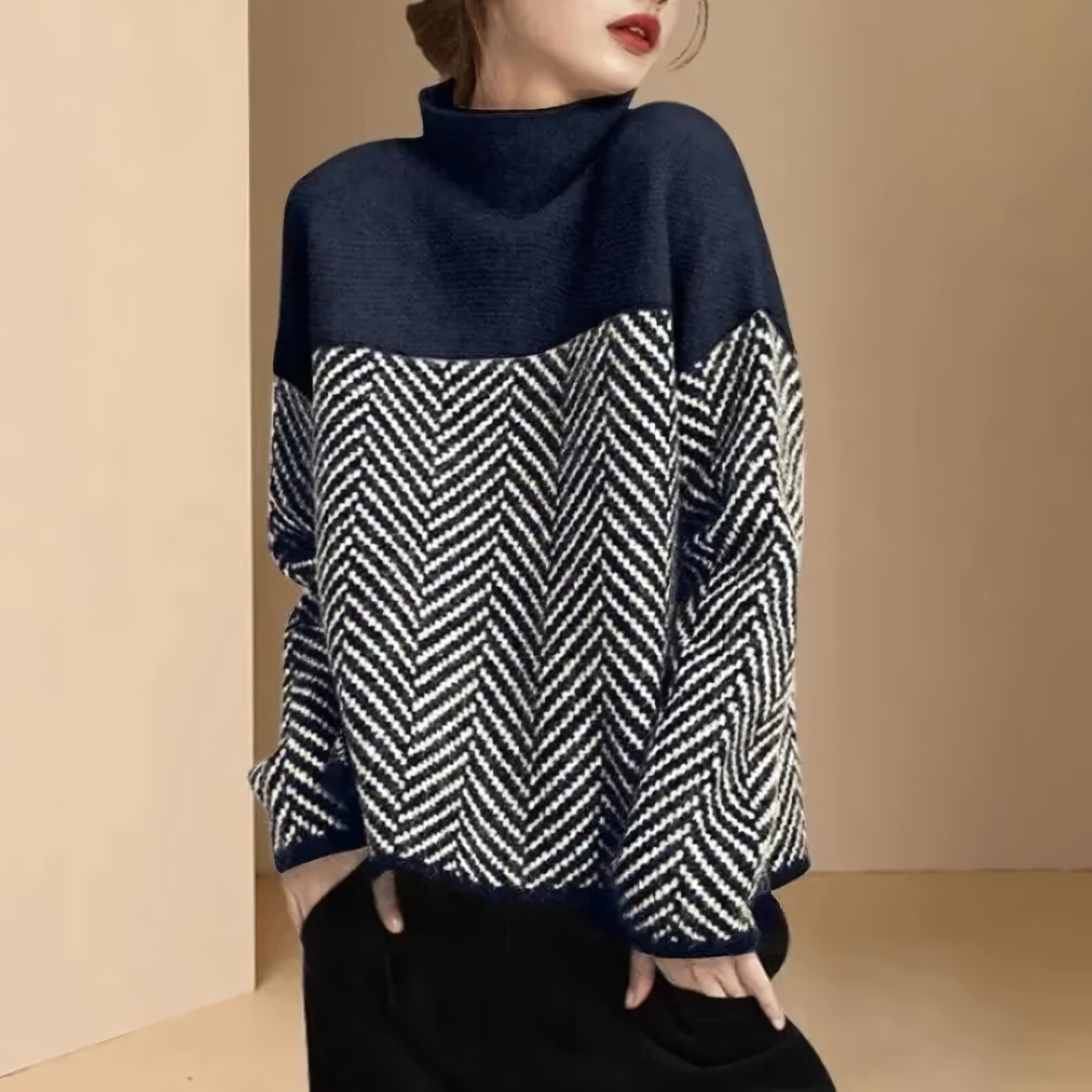 Gestreifter warmer Pullover - Zora